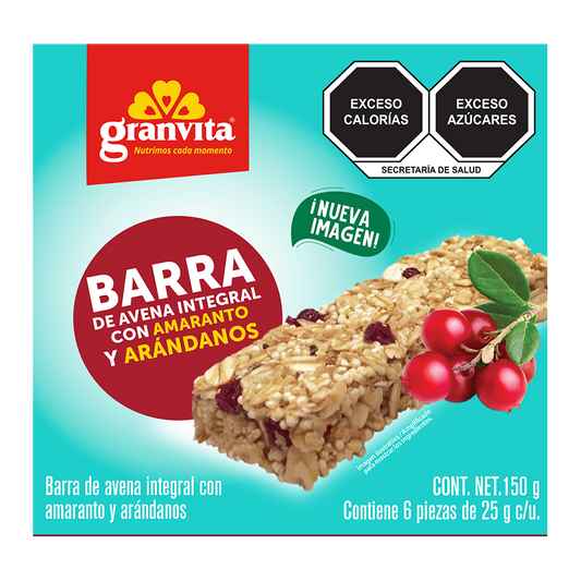 GRANVITA BARRA AVENA ARANDANO6PK 150G