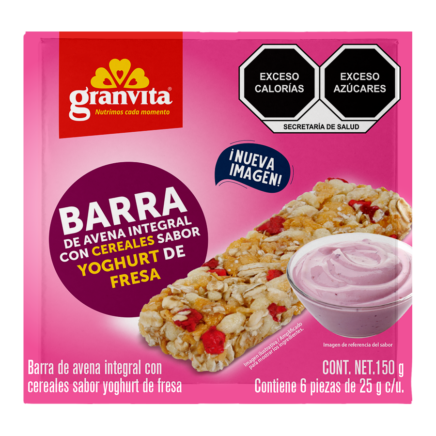 GRANVITA BARRA AVENA FRESA YOG6PK 150G