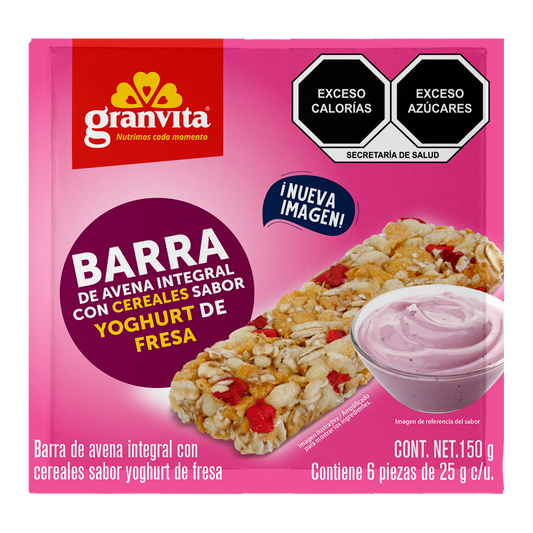 GRANVITA BARRA AVENA FRESA YOG6PK 150G