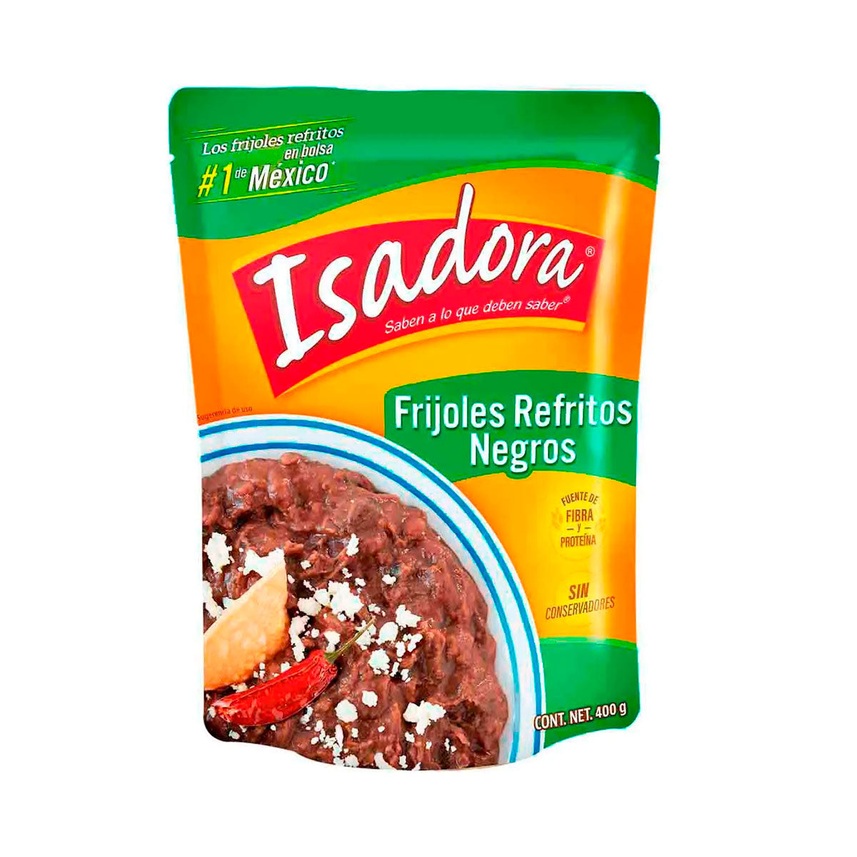 ISADORA FRIJOLES NEGROS REFRITOS 400G