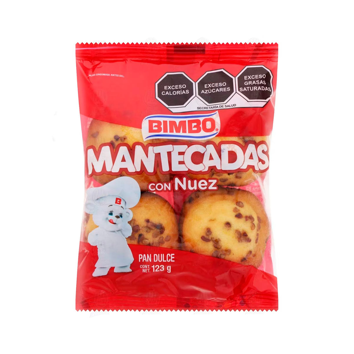 Bimbo mantecadas nuez 123gr