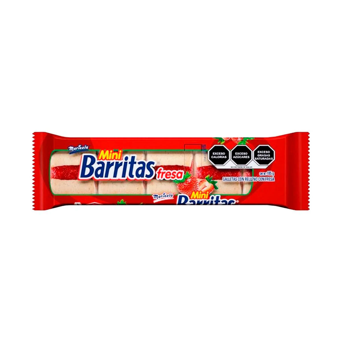 Marinela mini barritas fresa 185gr