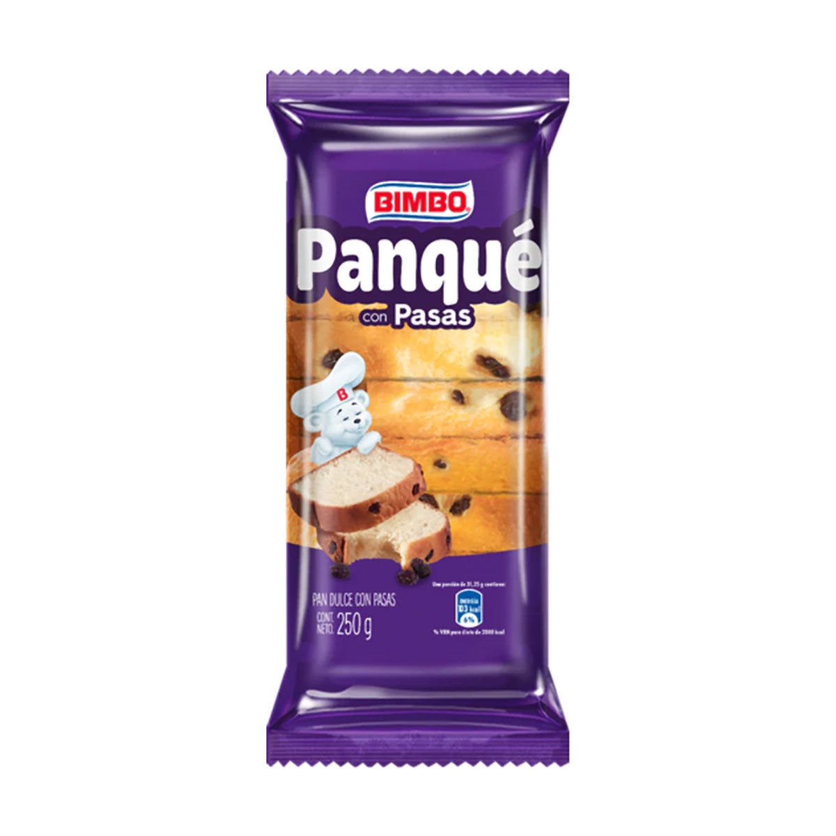 BIMBO PANQUE PASAS 280G