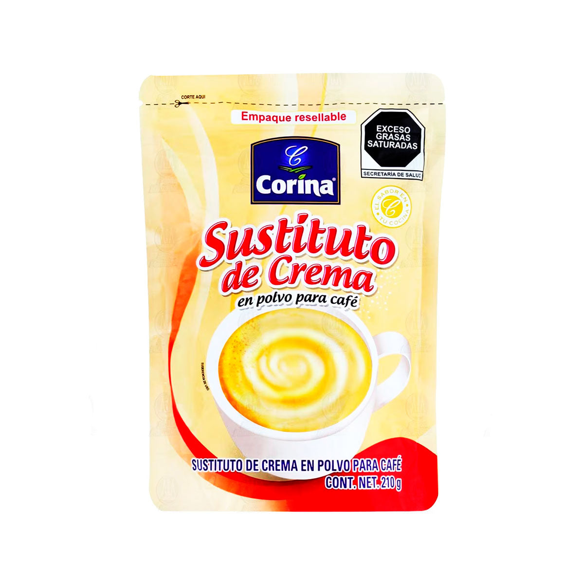 SUSTITUTO DE CREMA CAFE 210GR CORINA