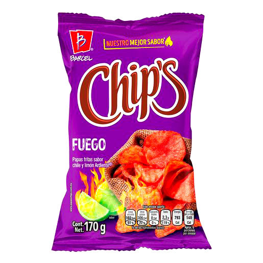 BARCEL CHIPS FUEGO 170 GR