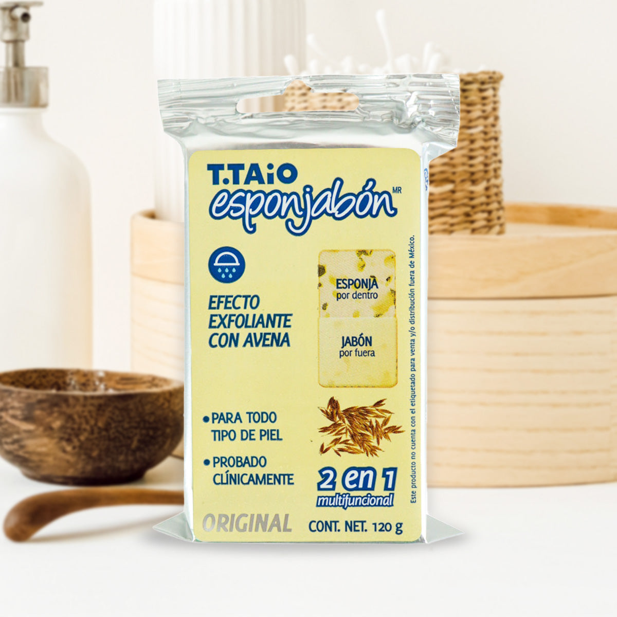 TAIO JABON CON ESPONJA AVENA 120GR