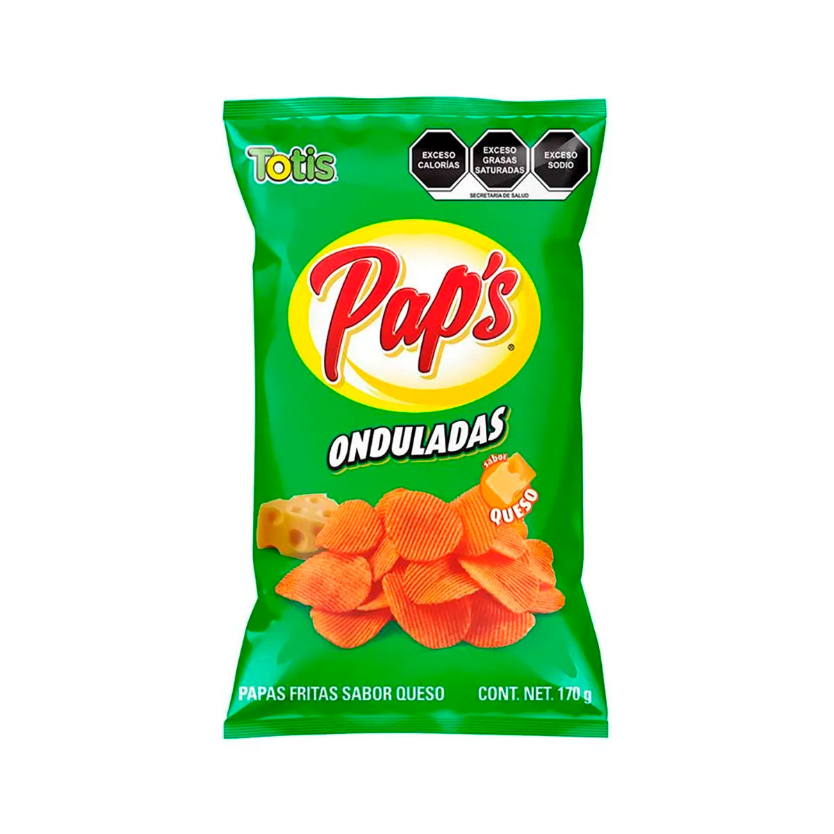 TOTIS PAPS ONDULADAS QUESO 170 GRS