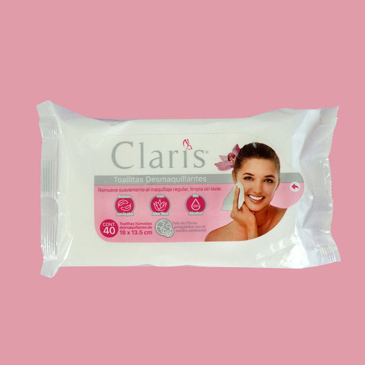 CLARIS TOALLAS DESMAQUILLANTES 40 PZAS