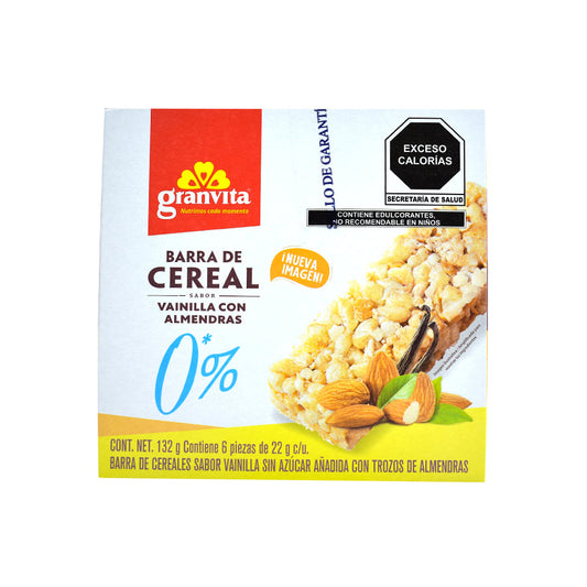 GRANVITA BARRA CERO ALMENDRA 132G