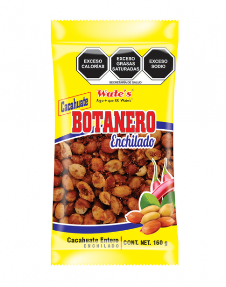 WATES CACAHUATE BOTANERO PICOS160 GRS