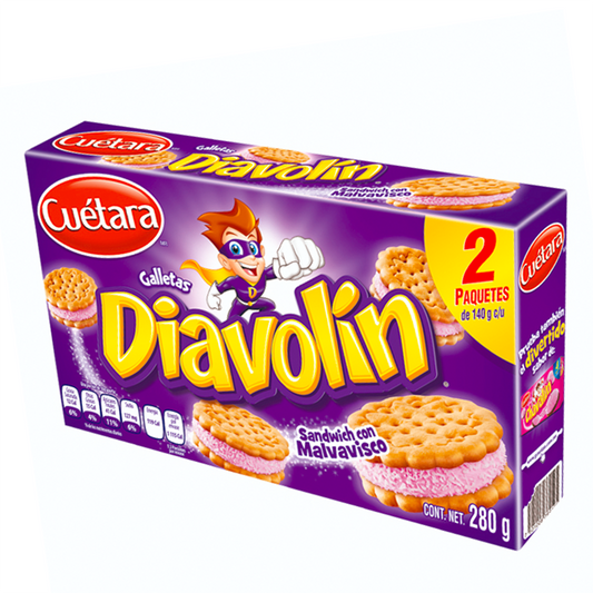 CUETARA DIAVOLIN SANDW MALV 280 GR