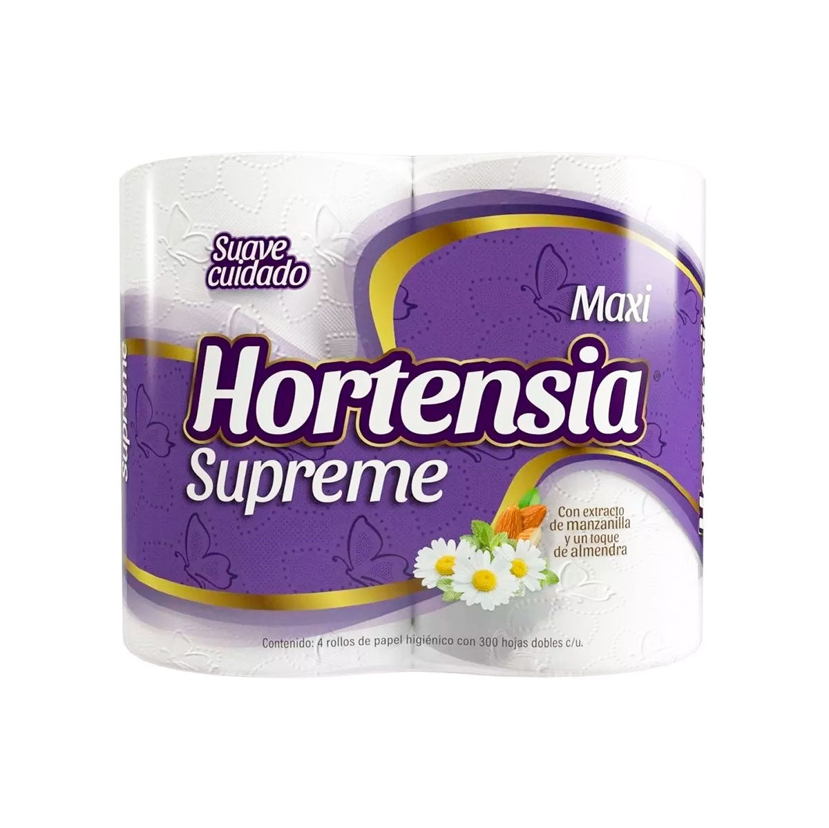 HORTENSIA MAXI PAPEL HIG 4ROL 300 HOJAS